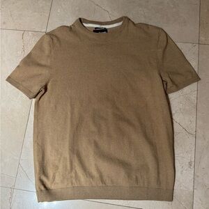 Tan Short Sleeve Sweater